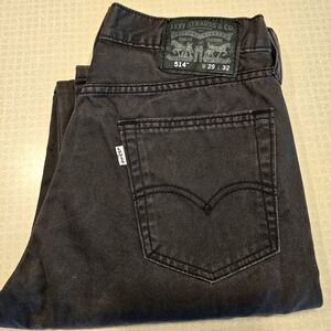 Levi's 514 Black Slim Straight Jeans Modern Fit 29 X 32
